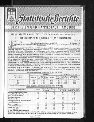 Die Hochbautätigkeit in Hamburg im Juli 1966 : Lfd. Nr. 24