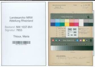 Entnazifizierung Maria Thioux , geb. 15.03.1891 (Lehrerin)