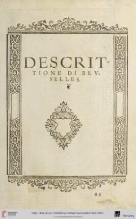 Descrittione di Bruselles