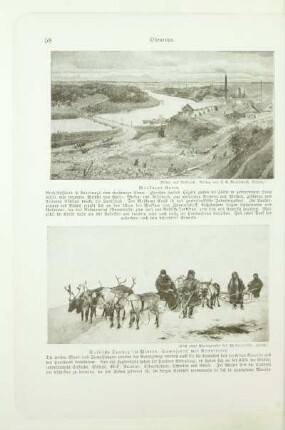 Russische Tundra im Winter. Samojeden mit Renntieren