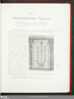 Tafel 25. Kleinasiatischer Teppich