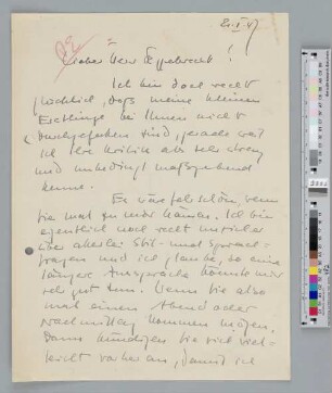 Brief an Axel Eggebrecht