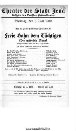 Freie Bahn dem Tüchtigen (Der aufrechte Mann)