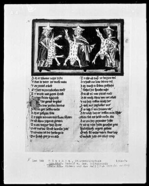 Rudolf von Ems, Weltchronik — Gideon und das Fell, Folio 121recto
