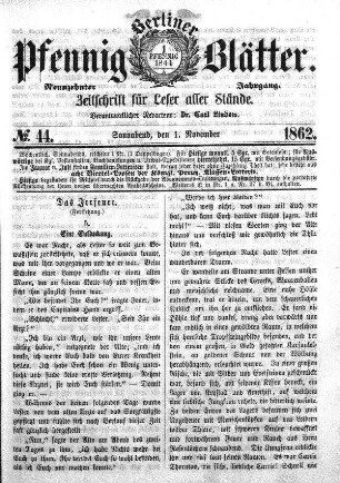 No. 44, Sonnabend, den 1. November