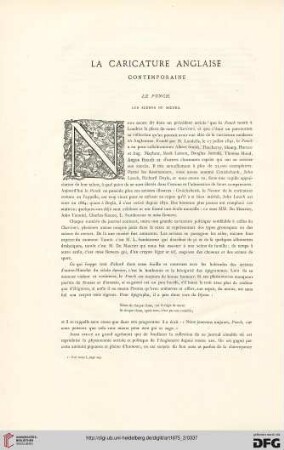 1: La caricature anglaise contemporaine, [2], Le punch: Les scènes de mœurs