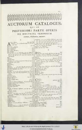 Auctorum catalogus ...