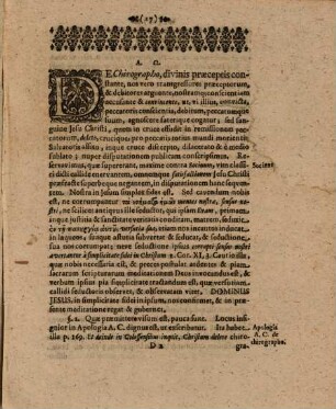 Disp. theol. contra Socinum, de satisfactione Christi : qui delevit chirographum, quod ad versum nos erat, ad dictum apostoli Coloss. II, 14.