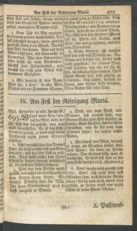 IX. Am Fest der Reinigung Mariä