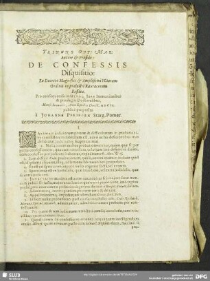 De Confessis Disquisitio
