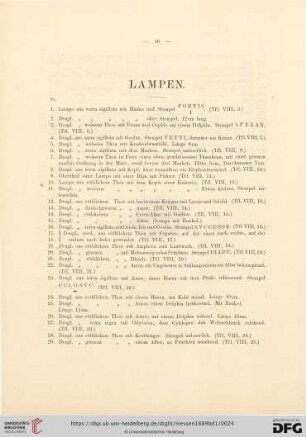 Lampen (No. 1-187)