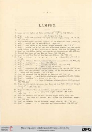 Lampen (No. 1-187)