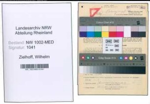 Entnazifizierung Wilhelm Zielhoff , geb. 01.03.1900 (Arzt)