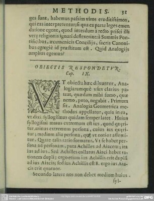 Obiectis Respondetur. Cap. IX.