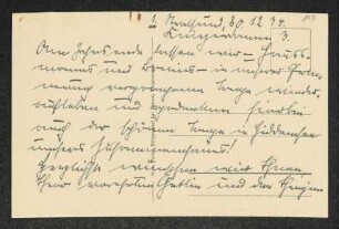 Brief von Hermann Haussmann, Hildegard Haussmann und Unbekannt an Gerhart Hauptmann