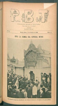 Ante la tumba del General Mitre - [Fotografía]