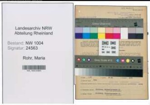 Entnazifizierung Maria Rohr , geb. 11.01.1890 ()