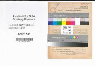 Entnazifizierung Karl Knorr, geb. 06.02.1916 (Kriminalbeamter)