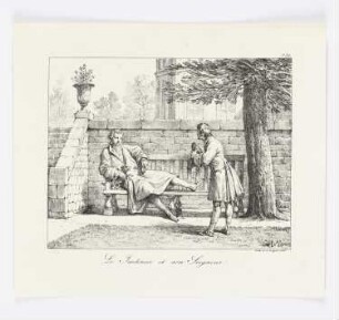 Le Jardinier et son Seigneur, Blatt 29 der Folge "La Fontaines Fabeln"