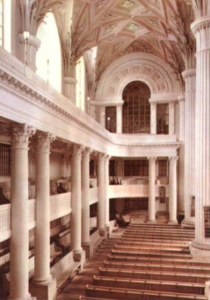 Leipzig, St. Nikolaikirche : Innenansicht, Nordschiff, Umbau 1784-97, restauriert 1971