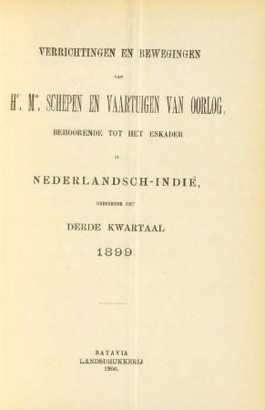 Derde kwartaal 1899