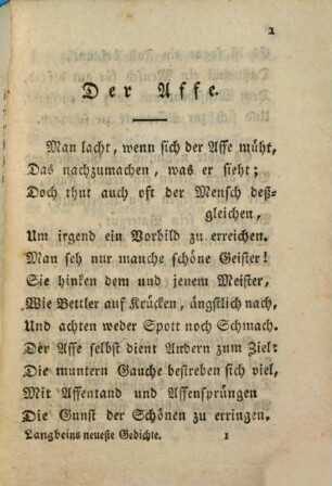 Neuere Gedichte, [5.] Langbeins Neueste Gedichte. - 1815. - 112 S.