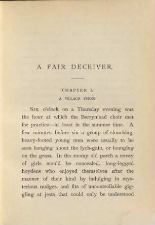 Works, 2. A fair deceiver