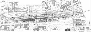 Pforzheim Hbf: Empfangsgebäude Bahnsteig 1,2,3 Überdachung Übersichtsplan