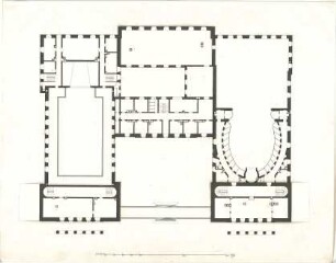 Gärtner, Andreas; München; Theater- und Konzertsaal-Projekt - Grundriss mit Tekturen (Variante 3)