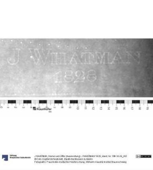 Name und Ziffer (zweikonturig): J WHATMAN/ 1828