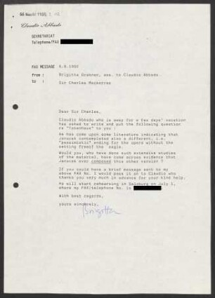 Brief an Charles Mackerras, 06.06.1992