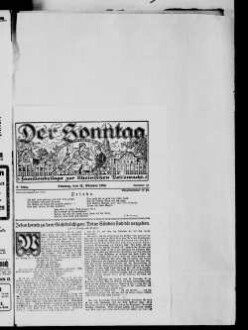 Der Sonntag. 1922-1933