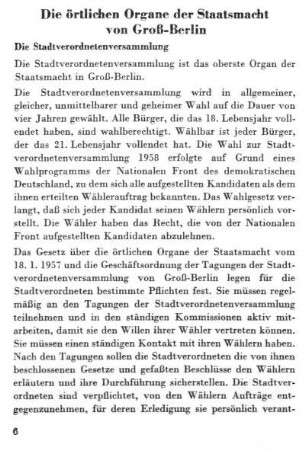 Die örtlichen Organe der Staatsmacht von Groß-Berlin