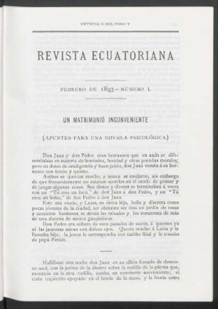 Un matrimonio inconveniente : (Apuntes para una novela psicológica)