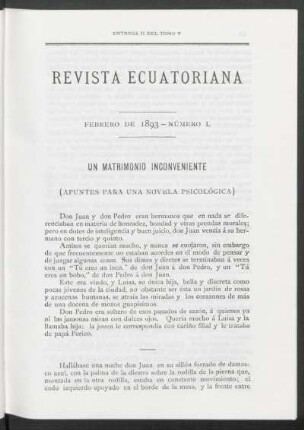Un matrimonio inconveniente : (Apuntes para una novela psicológica)