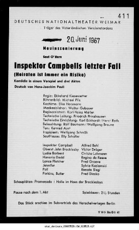 Inspektor Campbells letzter Fall (Heiraten ist immer ein Risiko)