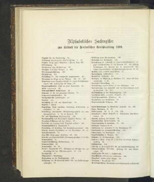 Alphabetisches Sachregister zum Beiblatt der Hanseatischen Gerichtszeitung 1899.