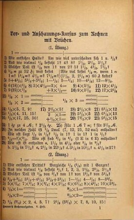 Joh. Fr. Heuner's Rechen-Aufgaben : Mit gleichmäßiger Berücksichtigung des Kopf- und Zifferrechnens. Ausgabe für Schüler, 5