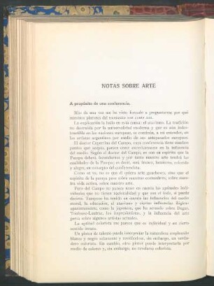 A propósito de una conferencia