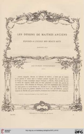 5: Les dessins de maitres anciens exposés à l'École des beaux-arts, [2] : les écoles étrangères