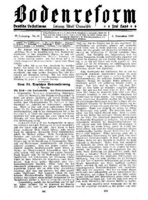 Vom 32. Deutschen Bodenreformtag : (Fortsetzung)