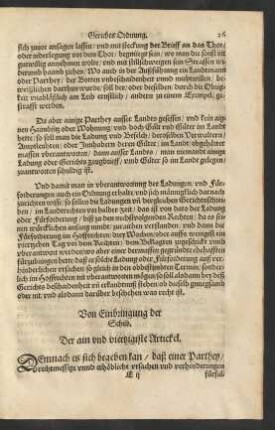 Von Einbringung der Schüb. Der ain und viertzigiste Artickel.