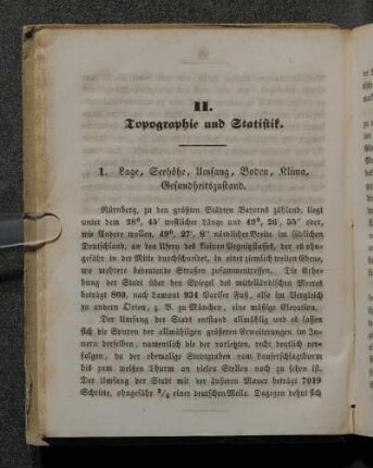 II. Topographie und Statistik.