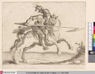 [Kavallerist greift mit seiner Lanze an; The Cavalryman in Full Armour]