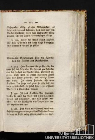 Bonmatins Erfahrungen über die Fabrikation des Zuckers aus Runkelrüben.
