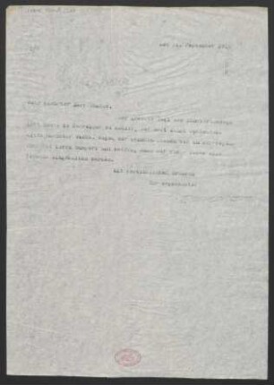 Brief an Ludwig Rottenberg : 18.09.1915