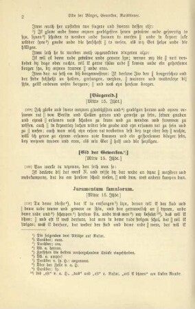 (Bürgereid). (Mitte 15. Jhdt.)