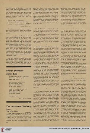 Der schwarze Vorhang, [4] : Roman