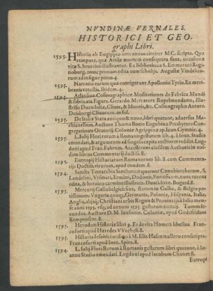 Historici et Geographi Libri.