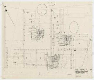 Wohnhäuser Delbrückstraße, Berlin-Grunewald: Grundrisse 2. Obergeschoss 1:100
